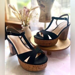 Black Sandal Heels heels Size 8